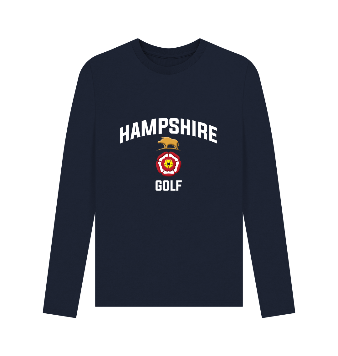 Navy Blue Printed Long Sleeve T Shirt