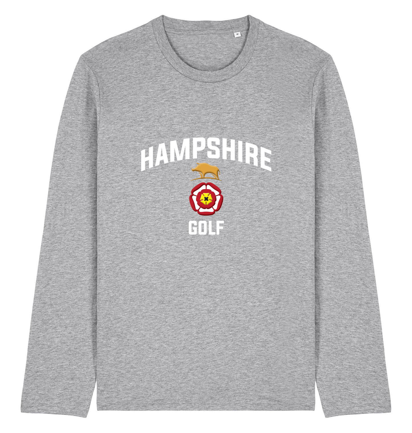 Heather Grey Printed Long Sleeve T Shirt Front