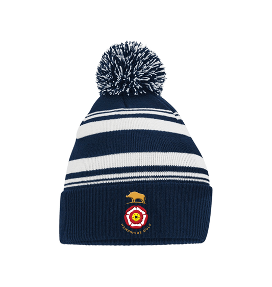 French Navy/White Beanie