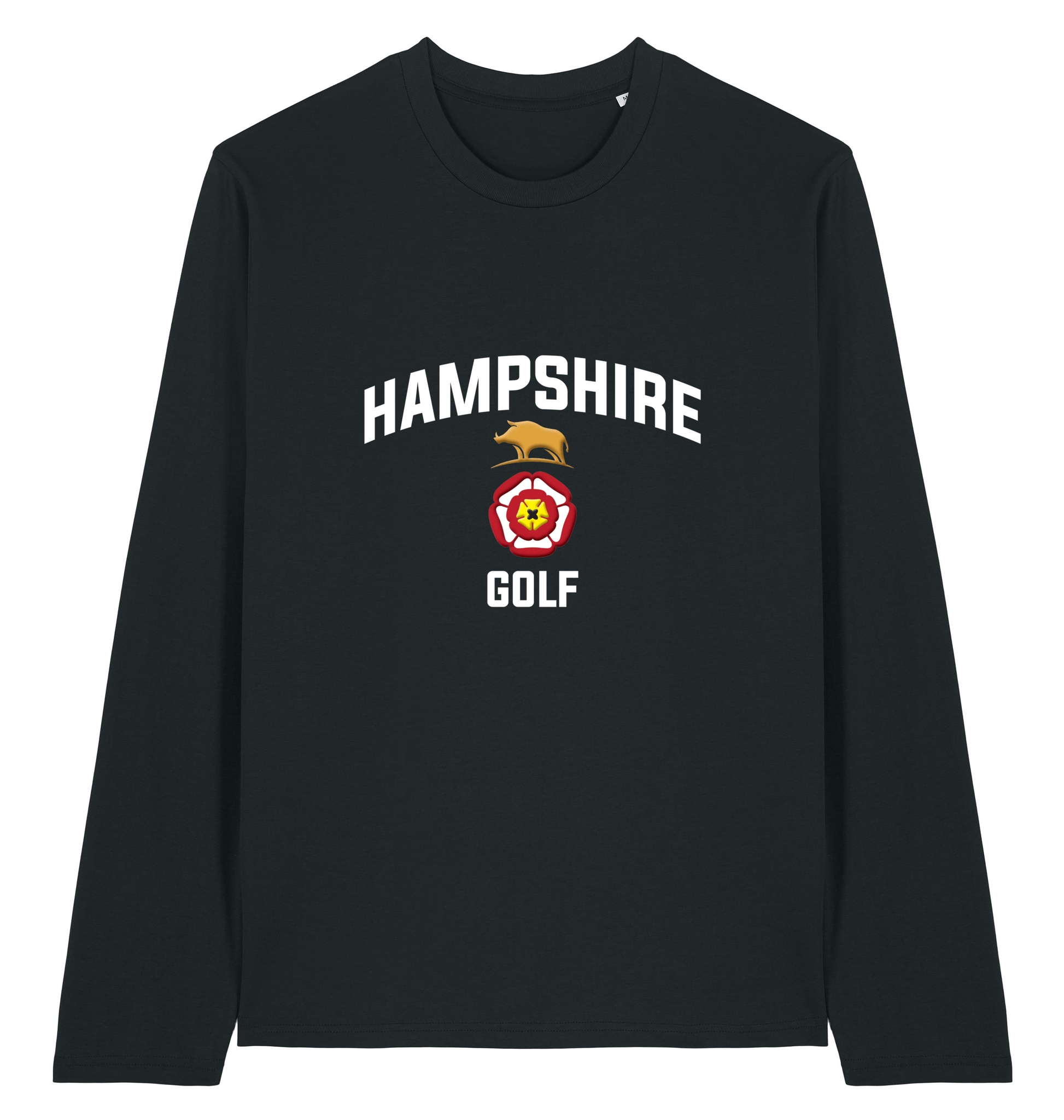 Black Printed Long Sleeve T Shirt Front