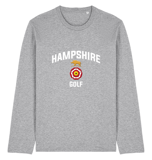 Heather Grey Printed Long Sleeve T Shirt Front